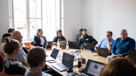 Tagungsteilnehmer beim Workshop